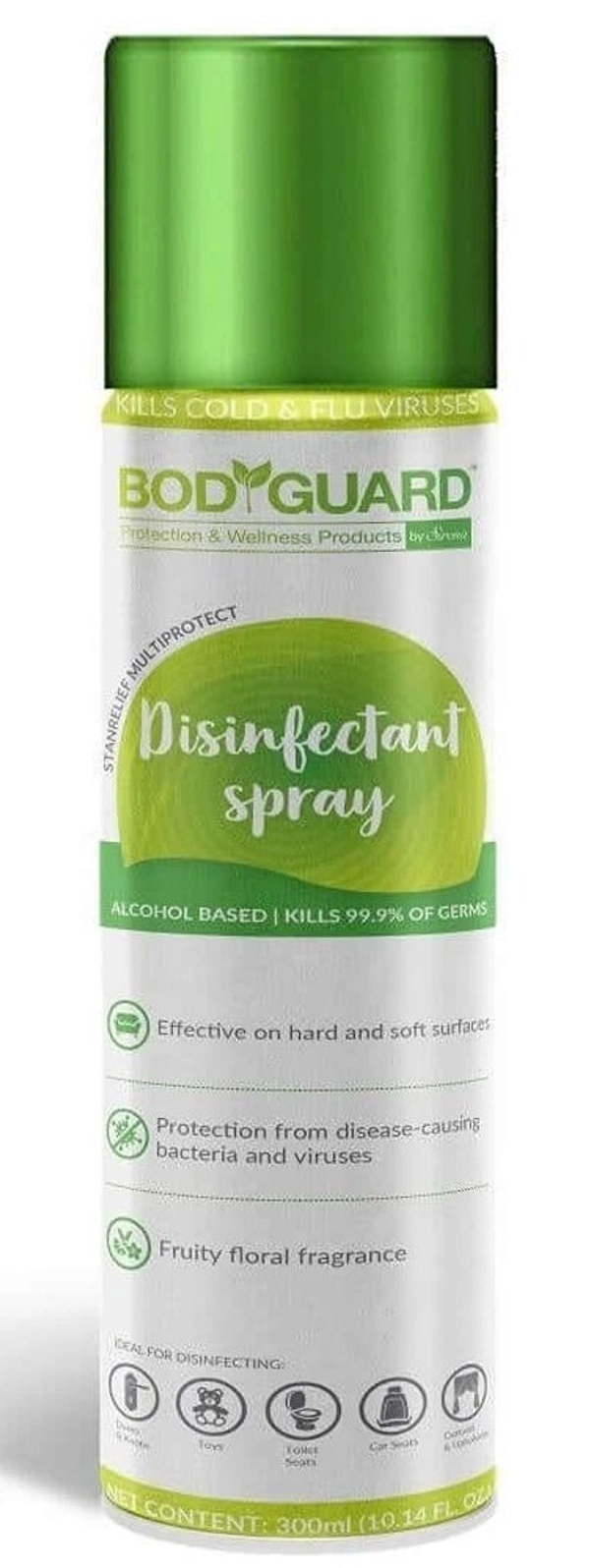 BodyGuard Multipurpose Alcohol Based Disinfectant Sanitizer Spray, 300ml