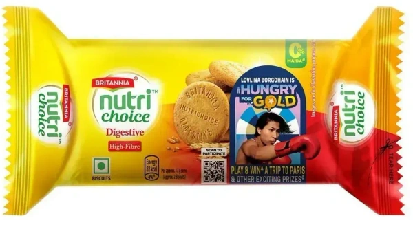 Britannia Nutri Choice Digestive Hi Fibre, 100g