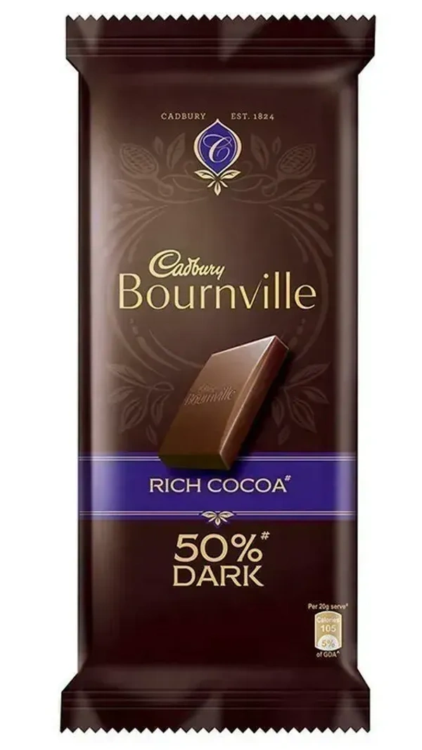Cadbury Bournville Rich Cocoa Chocolate Bar, 31g