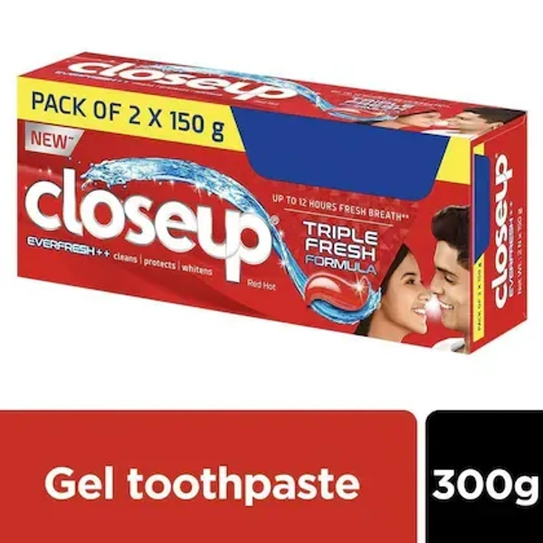 Close Up Closeup Everfresh Red Toothpaste Hot, 150 g (Pack of 2)