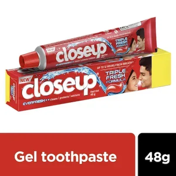 Closeup Toothpaste Everfresh Plus Red Hot Triple Fresh Formula, 48g