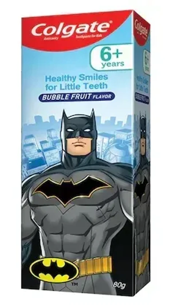 Colgate Kids Batman (6+ Years) Bubble Fruit Flavor Anticavity Toothpaste, 80g