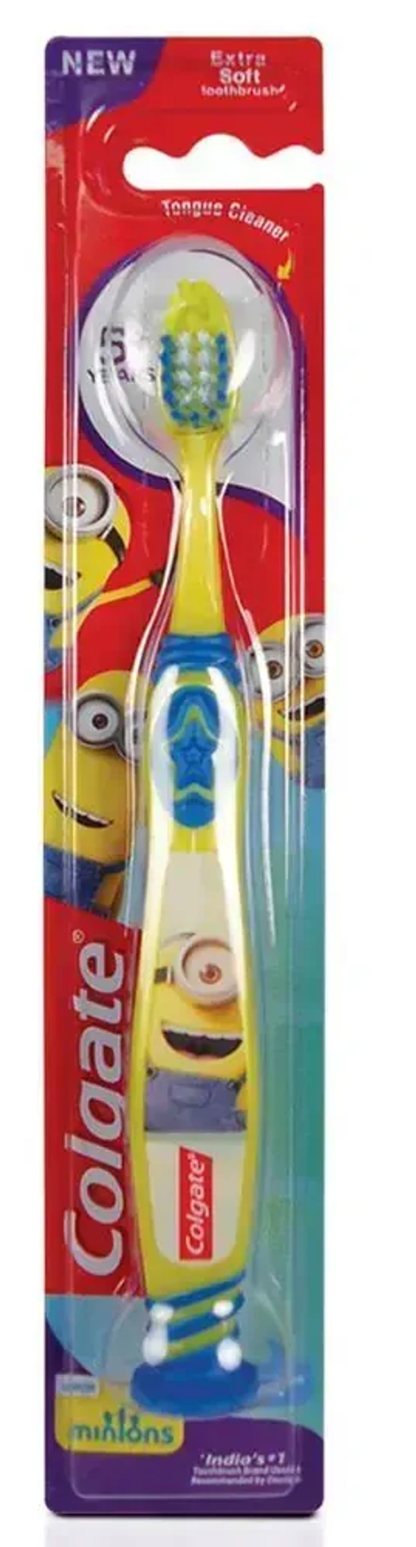 Colgate Kids Minions (5+ Years) Extra Toothbrush With Togue Cleaner, 1 pcs