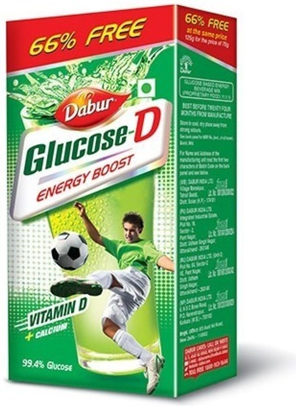 Dabur Glucose - D - Energy Boost With Vitamin D, 125g