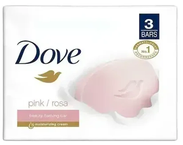 Dove Pink / Rosa Beauty Bathing Bar (Buy 3X125g Get 1 Free), 500g