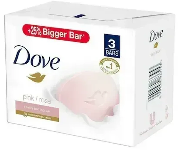 Dove Pink& Rose Beauty Bathing Bar (Pack of 3), 3 pcs