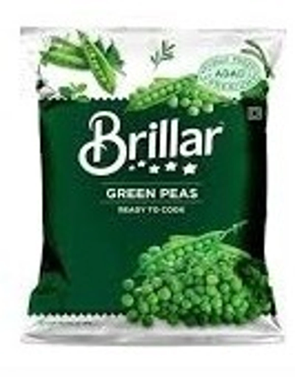 Brillar Ready To Cook Green Peas Pouch, 200g