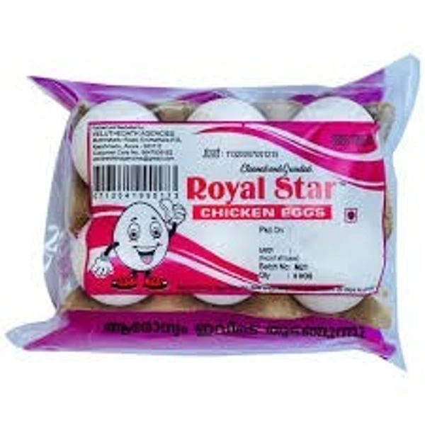 Royal Star Chicken Eggs Cleaned& Graded, 6 pcs