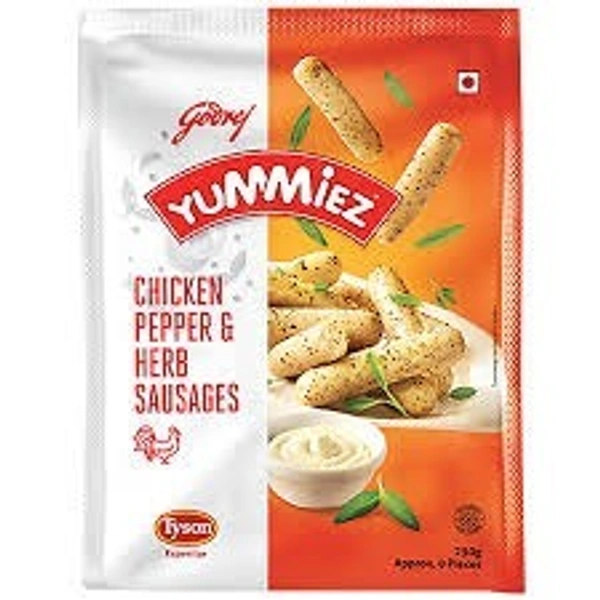 Yummiez Pepper& Herb Chicken Sausages, 250g