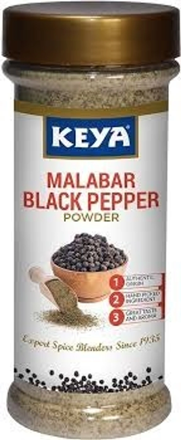 Keya Malabar Black Pepper Powder Pet Bottle, 100g
