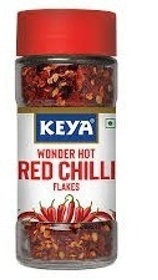 Keya Wonder Hot Red Chilli Flakes Jar, 40g