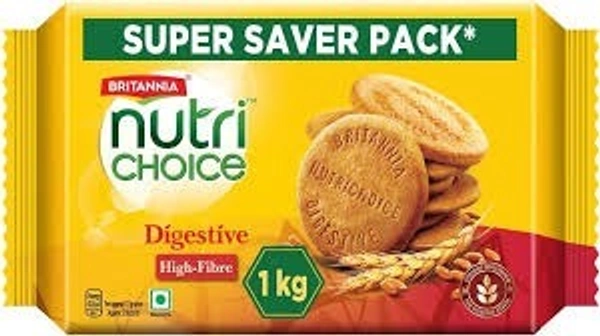 Britannia Nutri Choice Digestive Hi Fibre Super Saver Pack, 1 kg