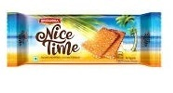 Britannia Nice Time Sugar Showered Coconut Biscuit, 73g