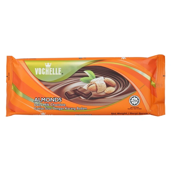 Vochelle Almonds Dairy Milk Chocolate, 40g