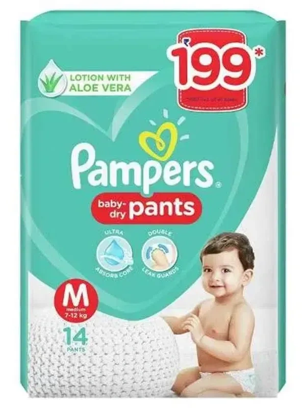Pampers Diaper Pants Medium (14 pants), 14 pants