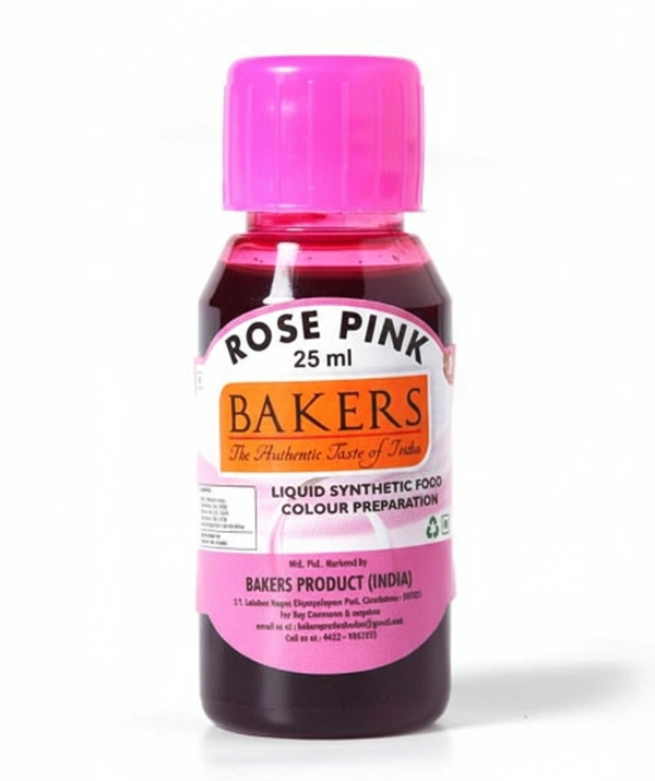 Bakers Rose Pink, Liquid Synthetic Food Color, 25ml