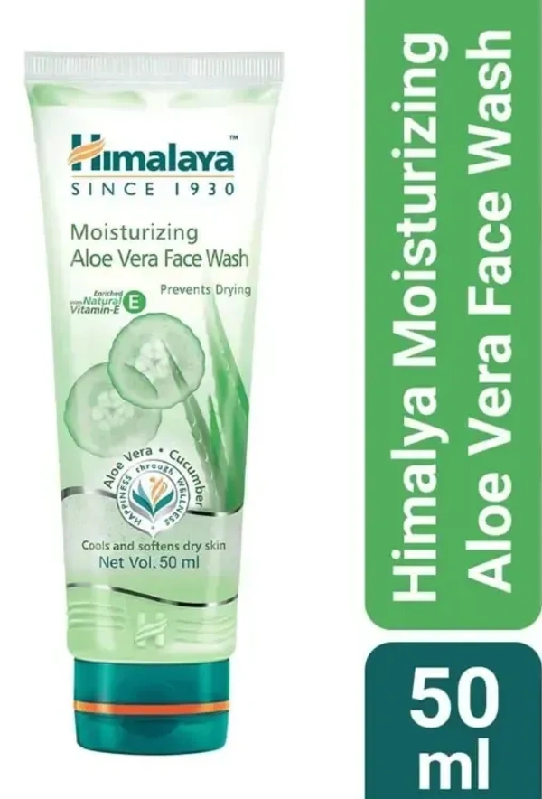 Himalaya Face Wash Aloe Vera Moisturising, 50ml
