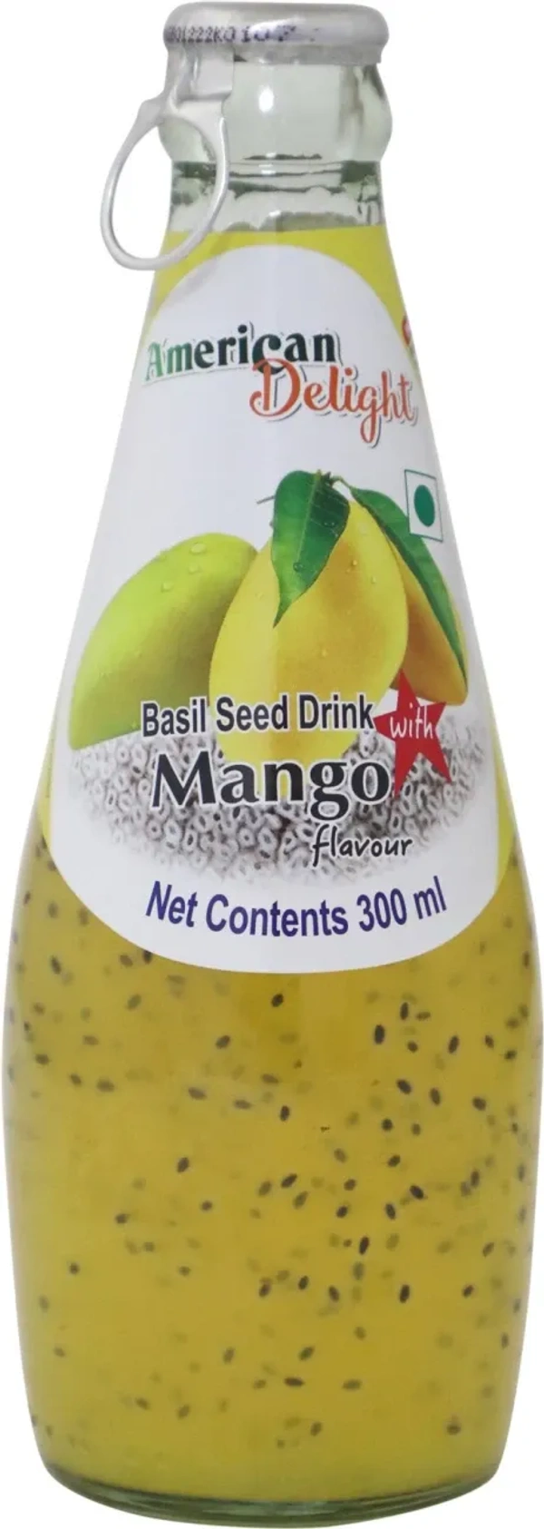 American Delight Basil Seed Drink Mango Flavour, 290ml Bottle
