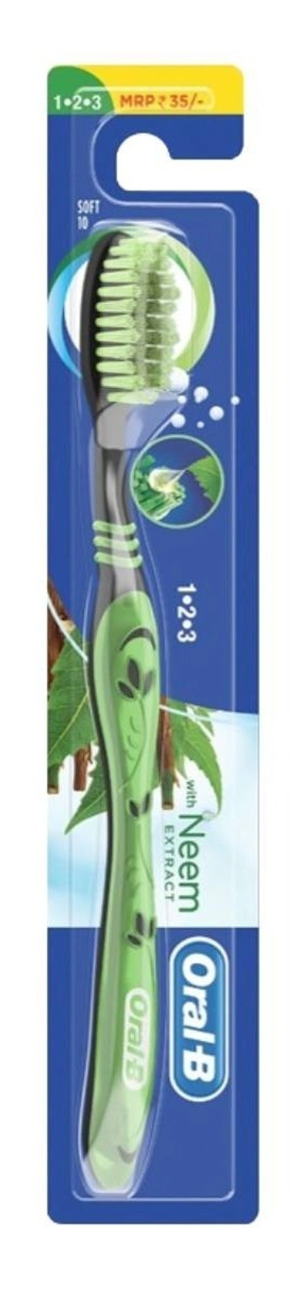 Oral - B Toothbrush Neem Extract 123 Soft Bristles, 1 pcs