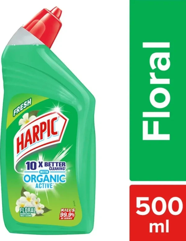 Harpic Organic Active Toilet Cleaner Floral, 500ml