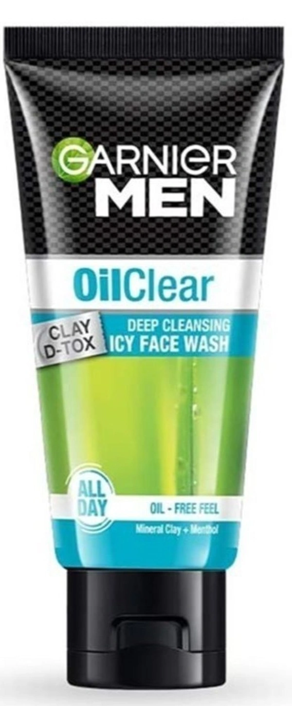 Garnier Men Oil Clear Clay D - Tox Deep Cleansing Icy Face Wash, 60g