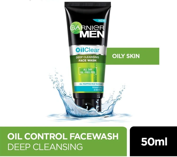 Garnier Men Oil Clear Skin Gel Face Wash Purifying, 50g