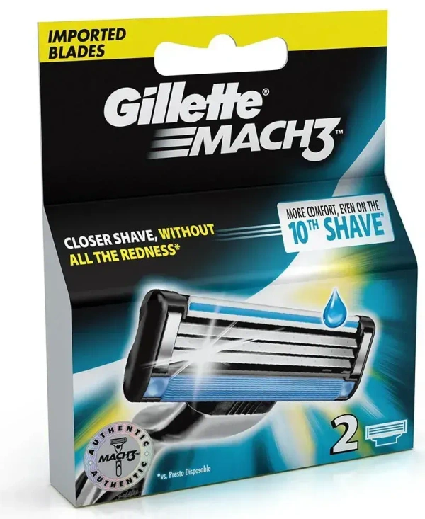 Gillette Mach 3 Razor Cartridge 2 pcs, 2 pcs
