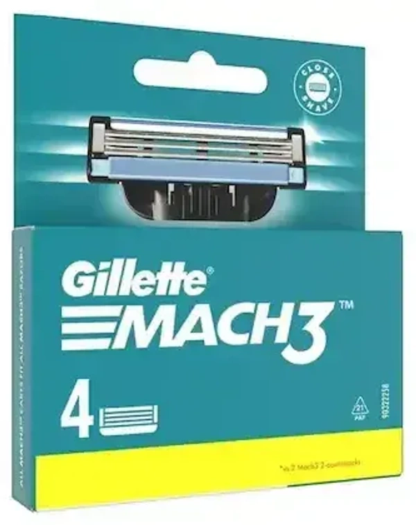 Gillette Mach 3 Razor Cartridge 4 pcs, 4 pcs