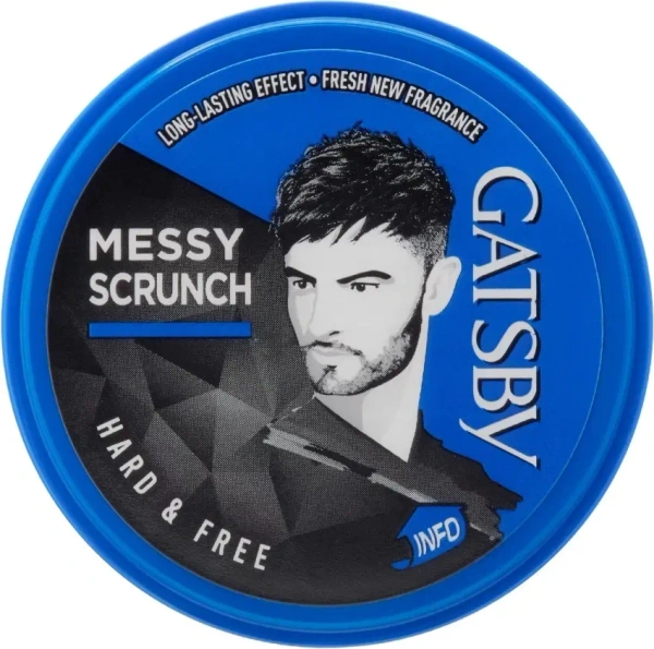 Gatsby Messy / Scrunch Layered Hard /Free Hair Styling Wax, 75g