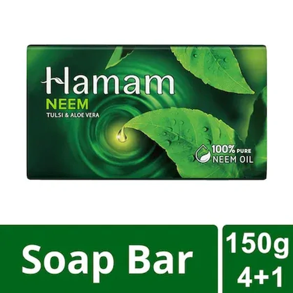 Hamam Neem Tulasi Aloe Vera Soap, 150g ( Pack of 4)