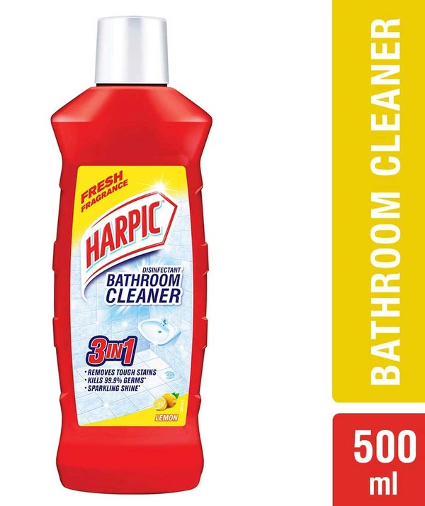 Harpic Disinfectant Bathroom Cleaner Lemon, 500ml