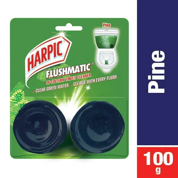 Harpic Disinfectant Flushmatic Toilet Cleaner Pine, 100g