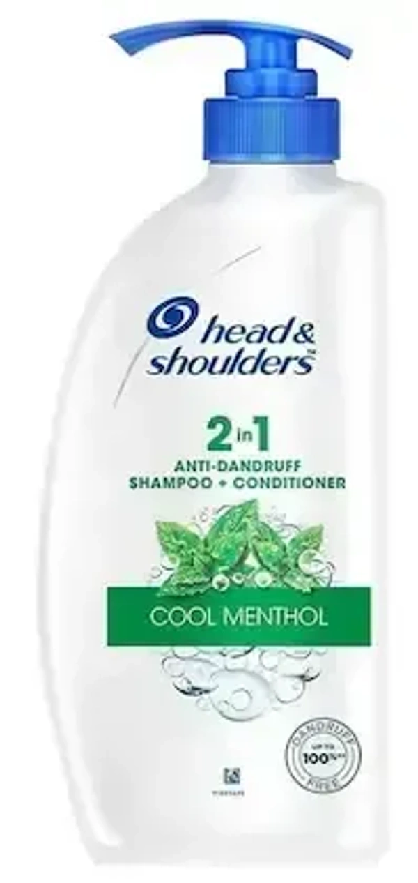 Head& Shoulders 2 in 1 Cool Menthol Anti Dandruff Shampoo + Conditioner, 650ml
