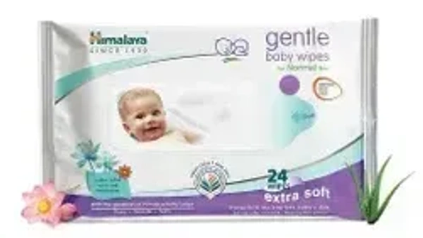 Himalaya Gentle Baby Wipes Extra Soft, 24 wipes