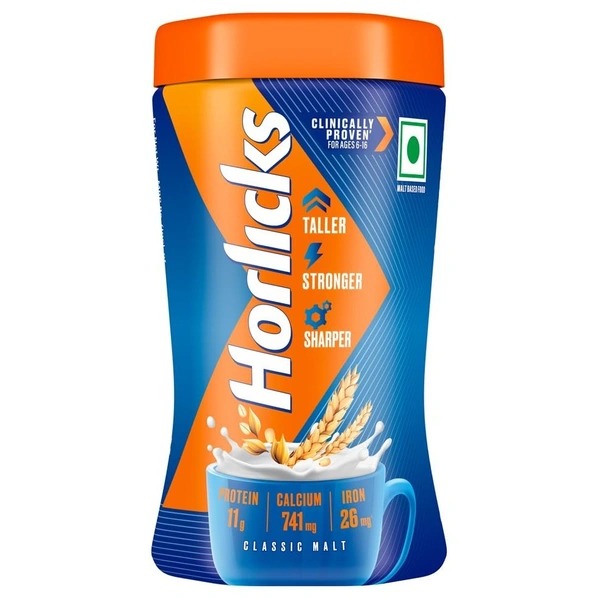 Horlicks Classic Malt - Health and Nutrition drink - 200 g Pet Jar