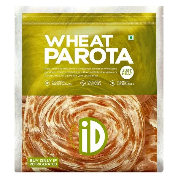 ID Fresh Food Organic Wheat Parota, 5 pcs