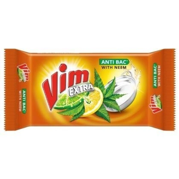 Vim Extra Dishwash Bar Anti Bac With Neem, 130g