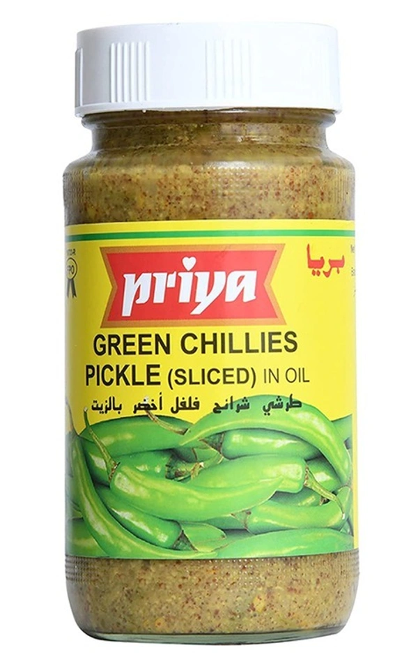 Priya Green Chilli Sliced Withoutgarlic, 400g