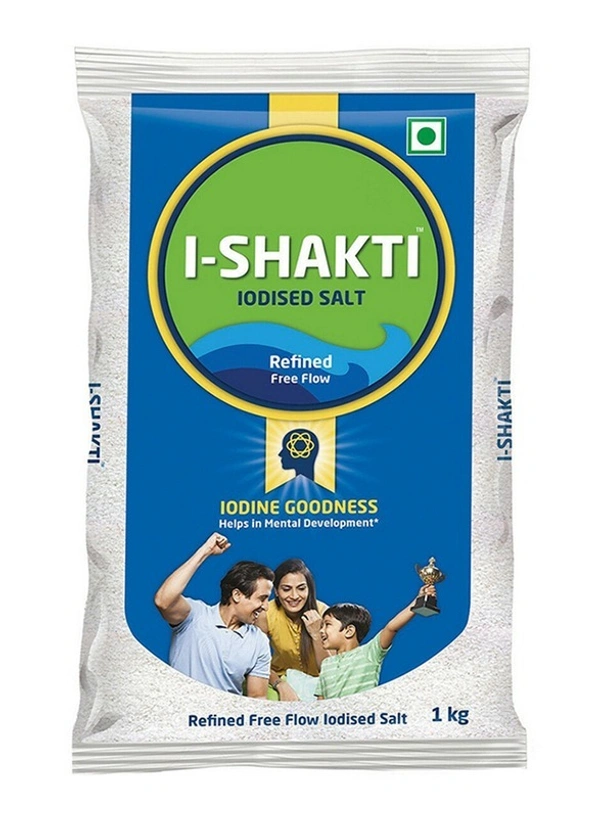 Tata I Shakti Iodised Salt Refined Free Flow, 1 kg