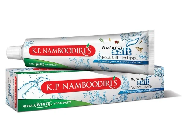 K.P.Namboodiri's Herbal White Toothpaste Natural Rock Salt, 100g