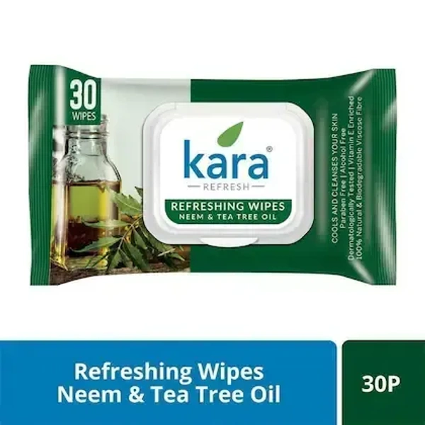 Kara Wipes Neem Tea Tree Oil Refreshing nos