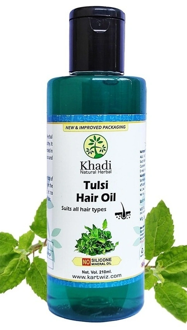 Khadi Herbal Tulsi Hair Oil, 210ml
