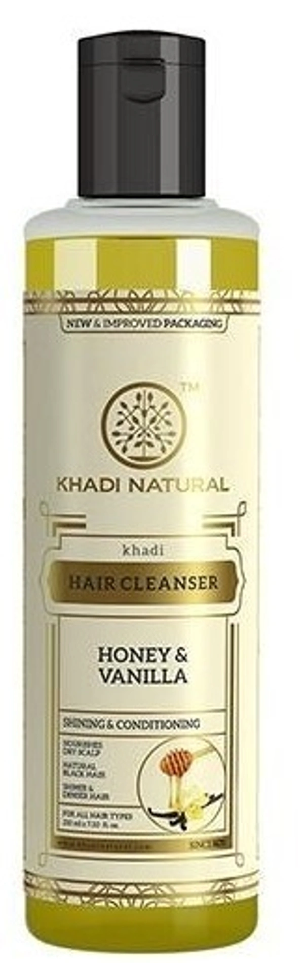 Khadi Herbal Honey and Vanilla Hair Cleanser, 210ml