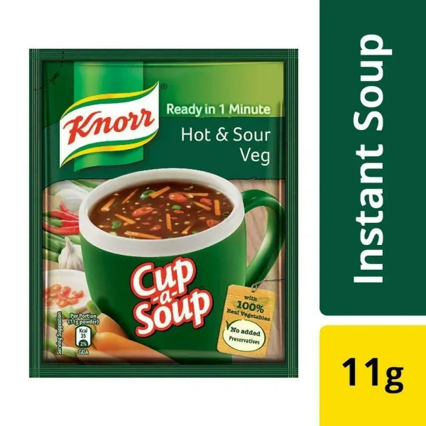 Knorr Instant Cup A Soup Hot& Sour Veg, 11g