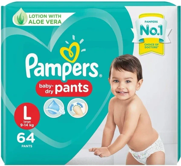 Pampers New Diapers Pants (64 Nos), 64 pants