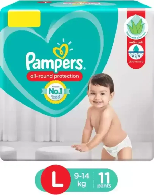 Pampers Diapers All - Round Protection Large, 11 pants