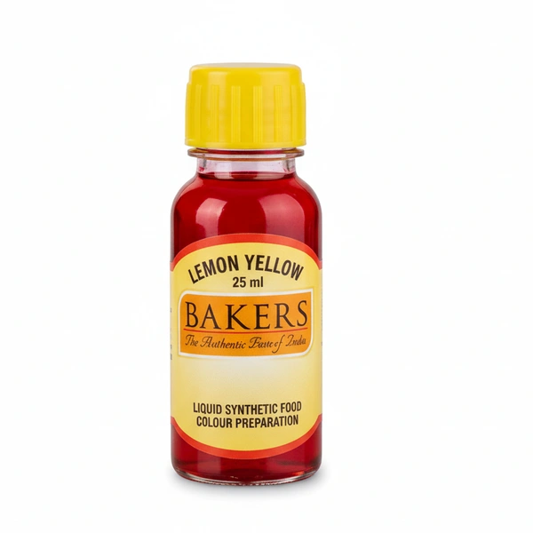 Bakers Lemon Yellow - Liquid Synthetic Food Color, 500ml