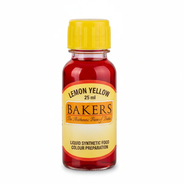 Bakers Lemon Yellow - Liquid Synthetic Food Color, 25ml