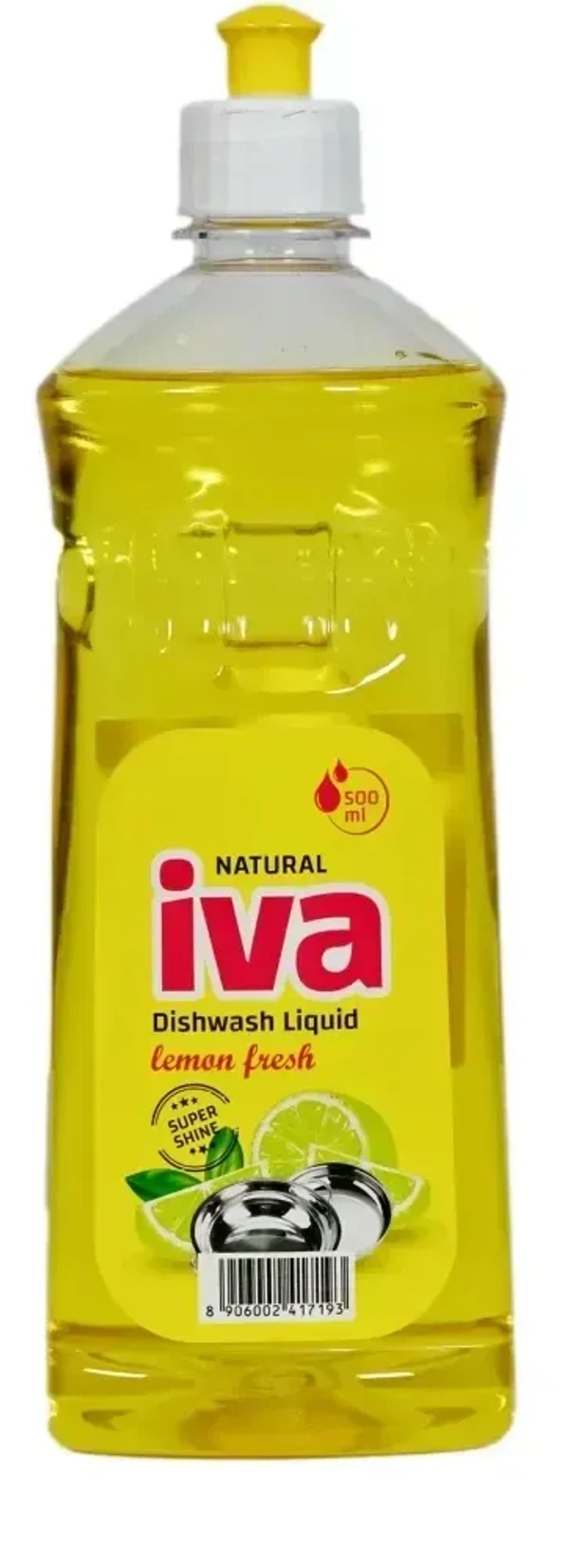 Iva Dishwash Liquid Fresh Lemon, 500ml