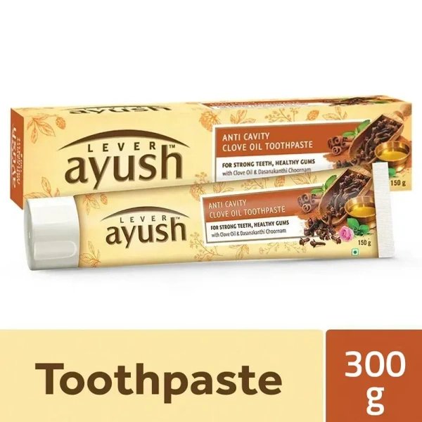 Lever Ayush Anti Cavity Clove Oil Toothpaste, 300g